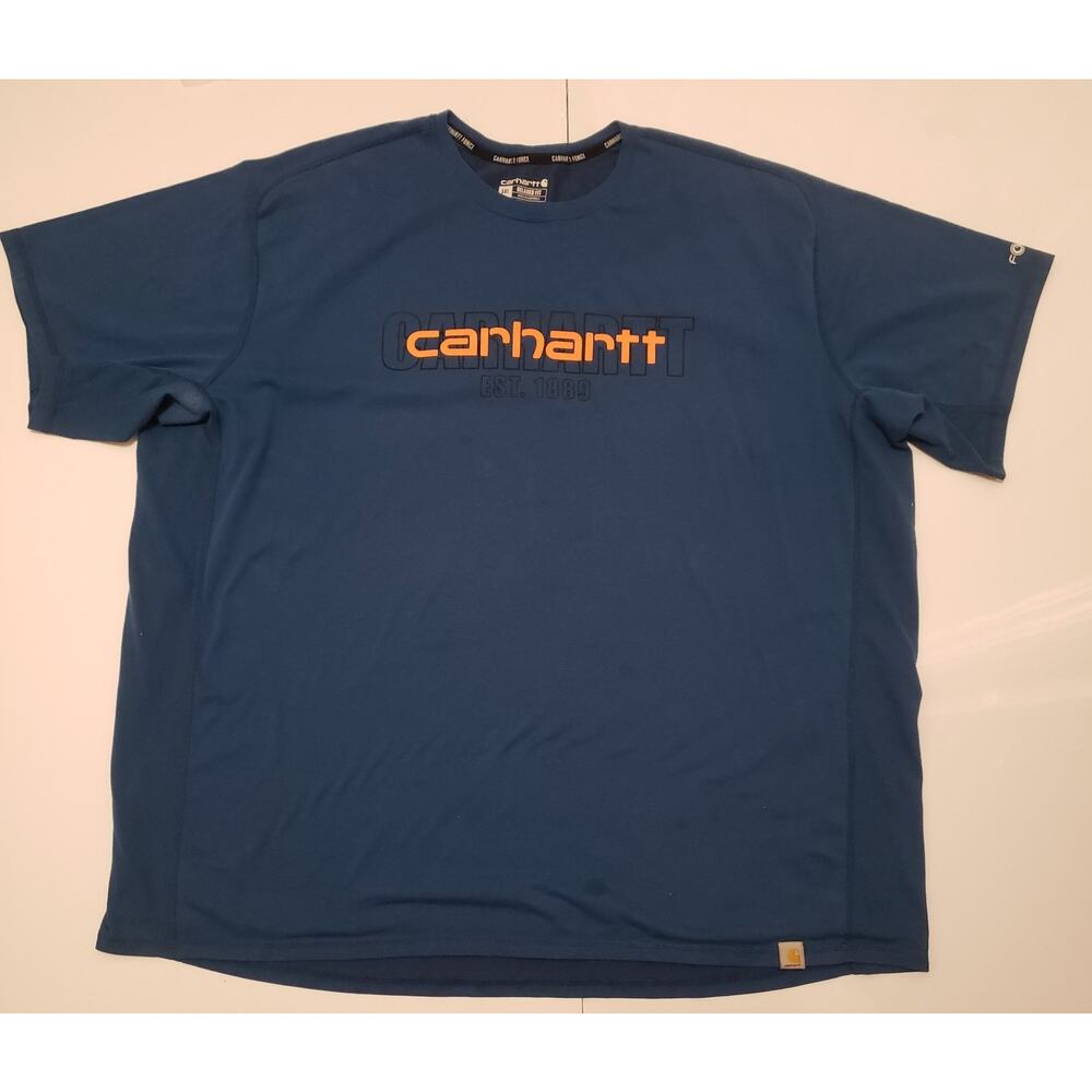 Carhartt Men's Relaxed Fit Pocket Workwear T-Shirt, Blue Size 3XL #D81C